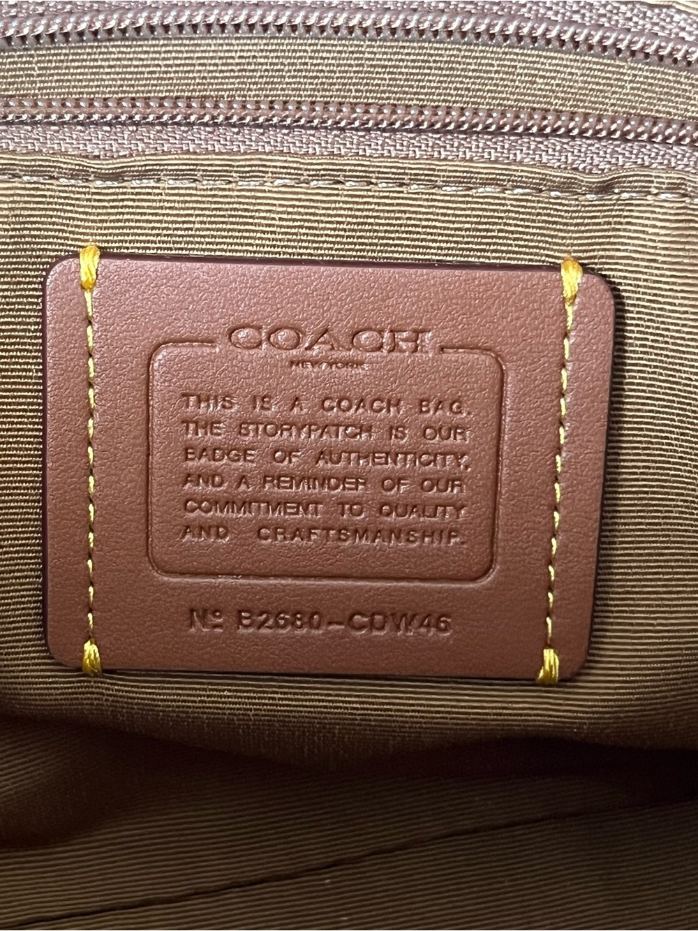 ✅Coach Asher Shoulder Bag In Haircalf With Cow Print - Picture 9 of 10